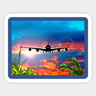 Airplane Landing Sticker